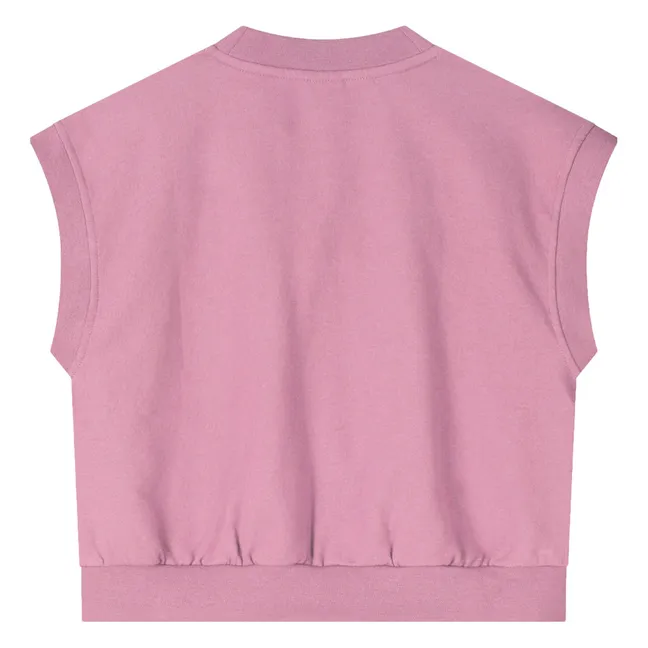 Cardigan Sans Manches Oversize Spencer Coton Bio | Rose