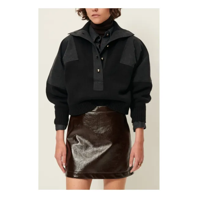 Jupe Abby Vinyle | Mocha