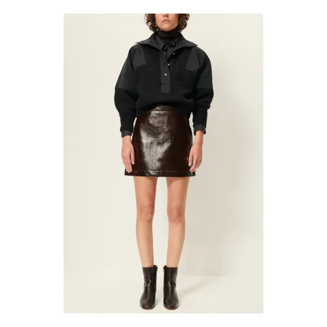 Jupe Abby Vinyle | Mocha