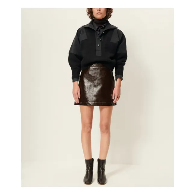 Jupe Abby Vinyle | Mocha