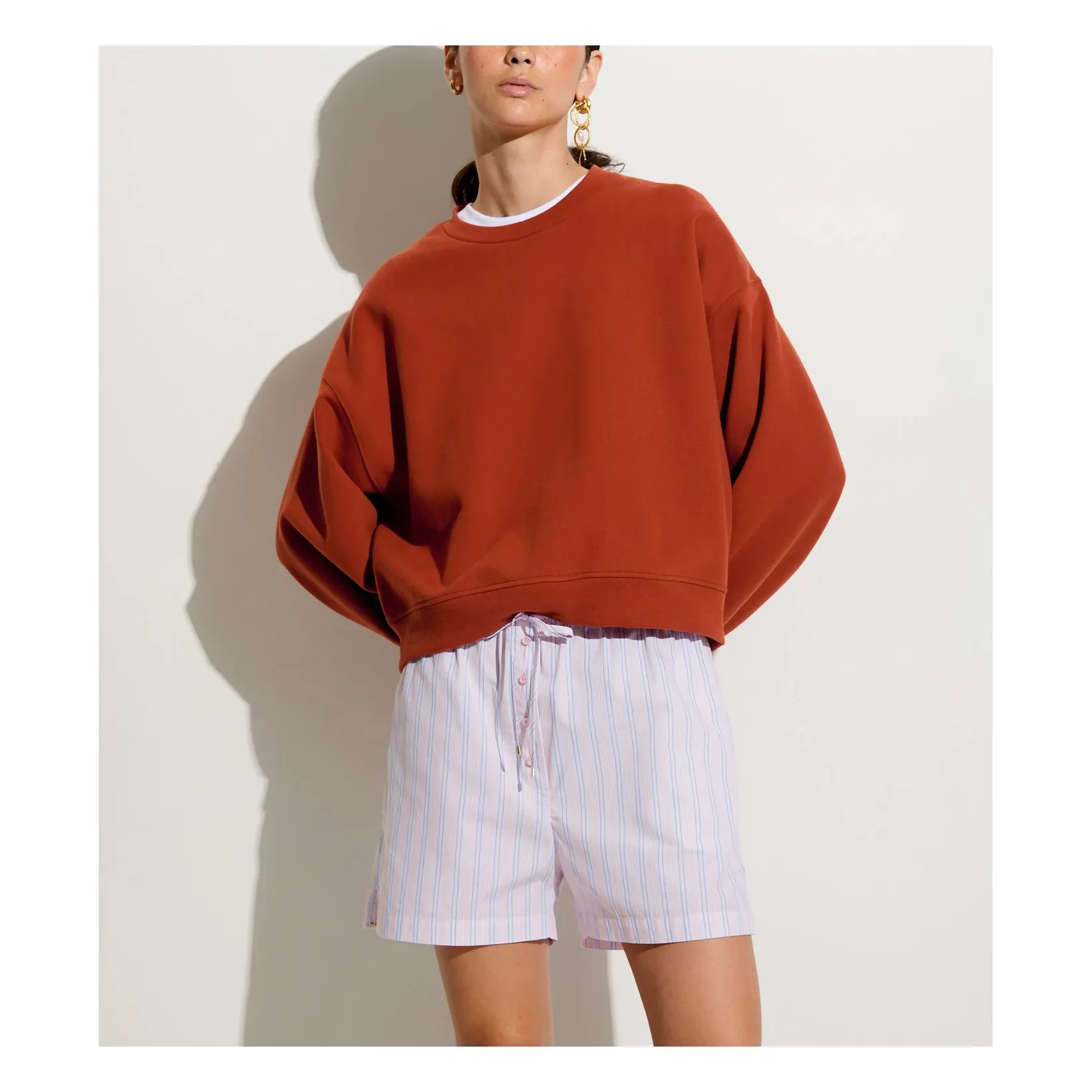 Sweat Inea Coton | Marron- Image produit n°1