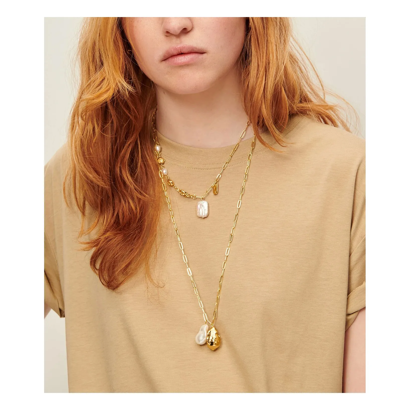 Collier Choya Pearl | Doré- Image produit n°1