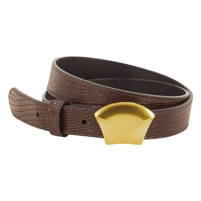 Ceinture Diviluz Lézard Cuir | Marron