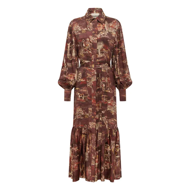 Robe Ezra Soie | Marron