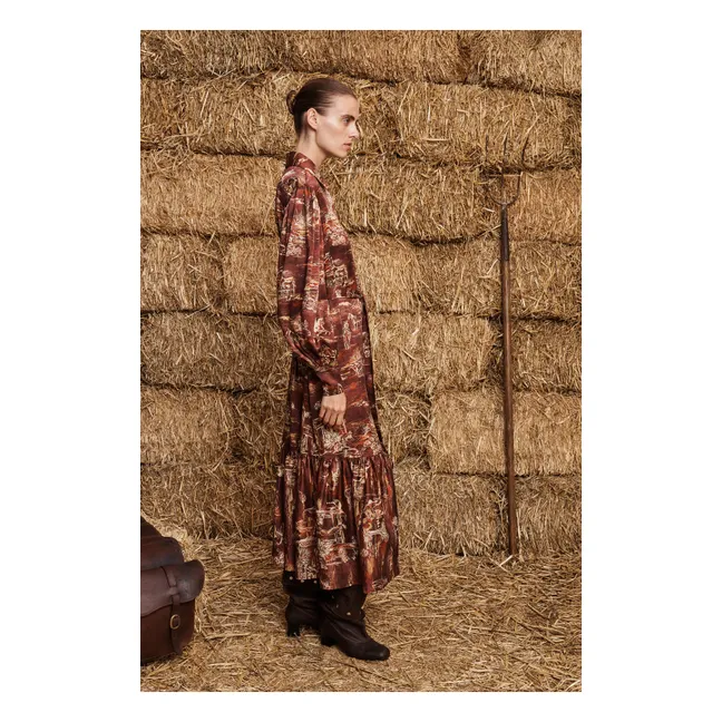 Robe Ezra Soie | Marron