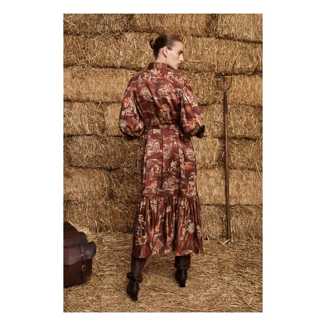 Robe Ezra Soie | Marron