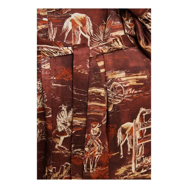Robe Ezra Soie | Marron