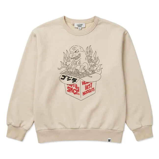 Ryde Godzilla Organic Cotton Sweatshirt | Off white