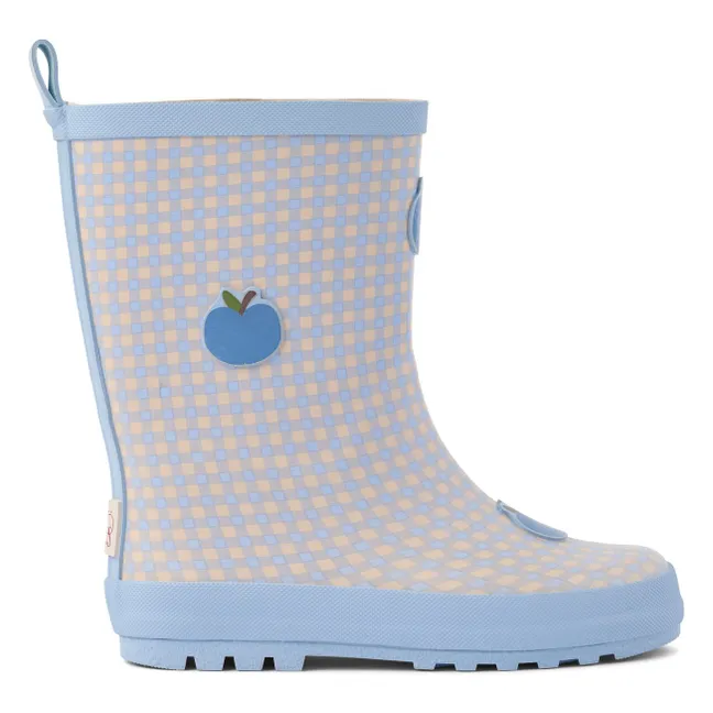 Misty Apples Rain Boots | Blue