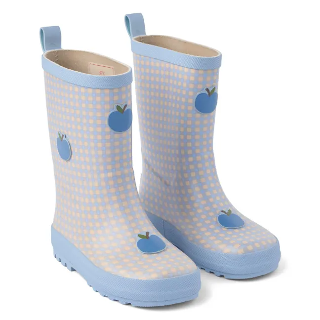 Misty Apples Rain Boots | Blue