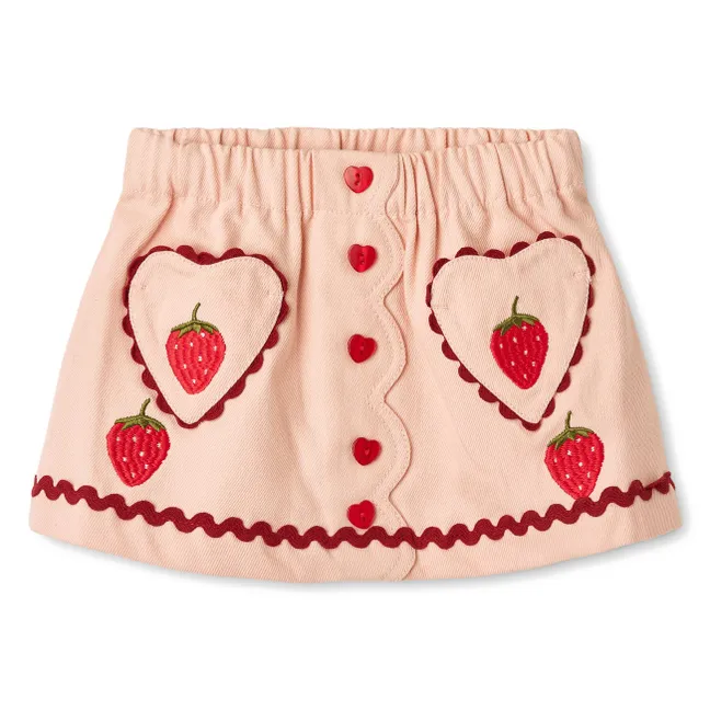 Melody Strawberries Skirt | Pink