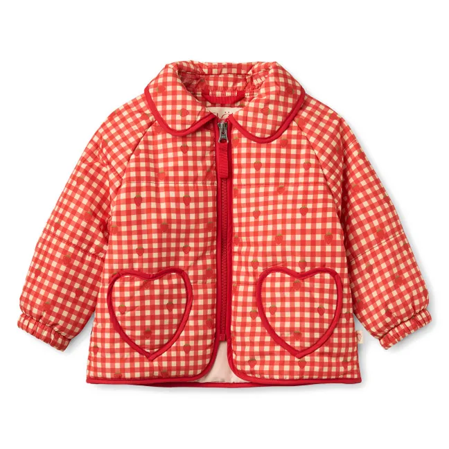 Veste Matelassée Molly Vichy | Rouge