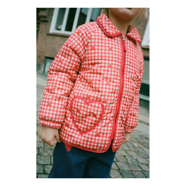 Veste Matelassée Molly Vichy | Rouge