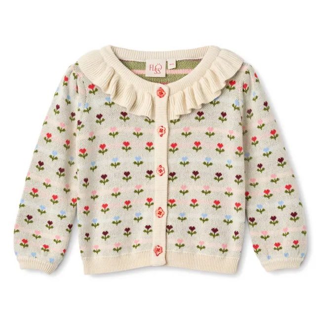 Gilet Annabelle Fleuri | Crème