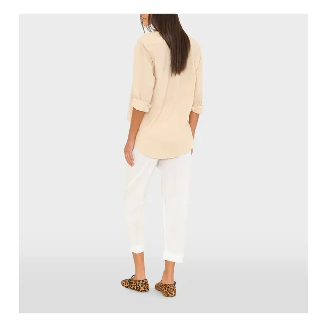 Pantalon Draper Popeline de Coton | Blanc