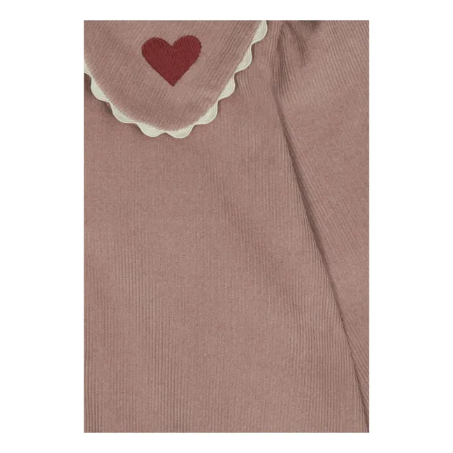 Blouse Géraldine Cœurs Velours | Rose pâle