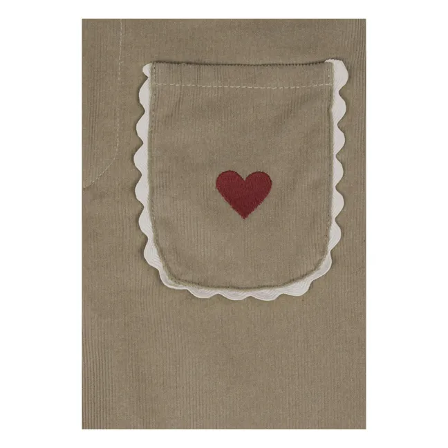Géraldine Hearts Velvet Pants | Beige