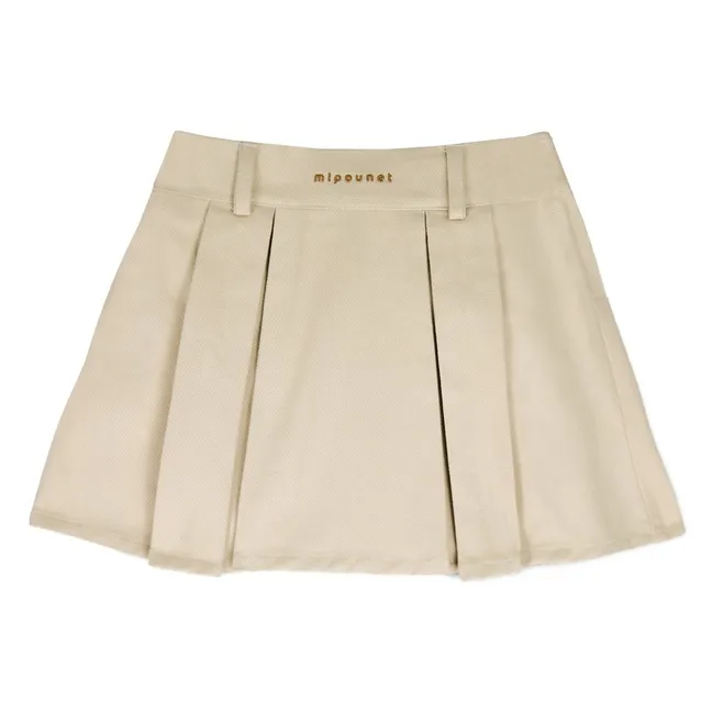 Jupe Plissée Nina Fibres Recyclées | Beige