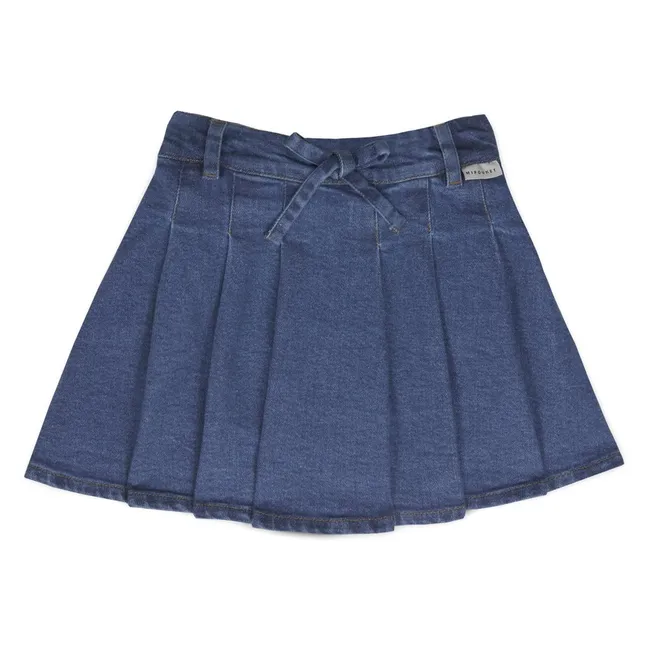 Jupe Plissée Juliette Denim | Bleu