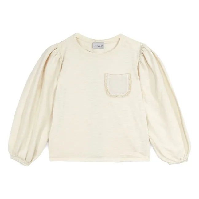 Lucia Organic Cotton T-Shirt with Pocket | Ecru