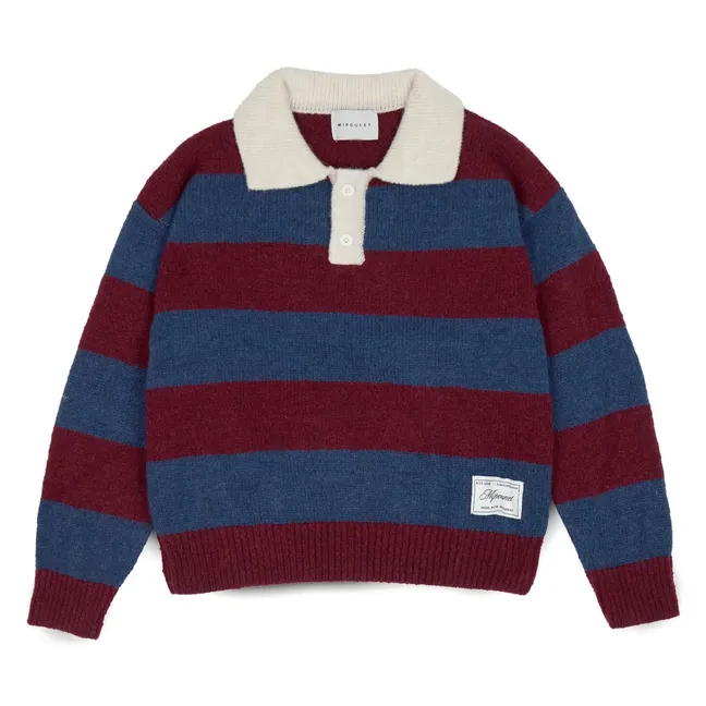 Andrea Polo-Neck Sweater | Burgundy
