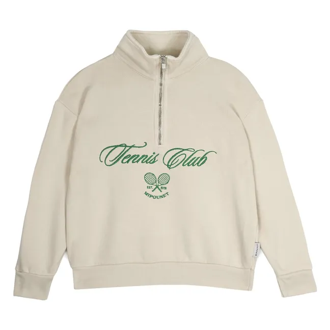 Sweat Zippé Juliette Coton Bio | Ecru