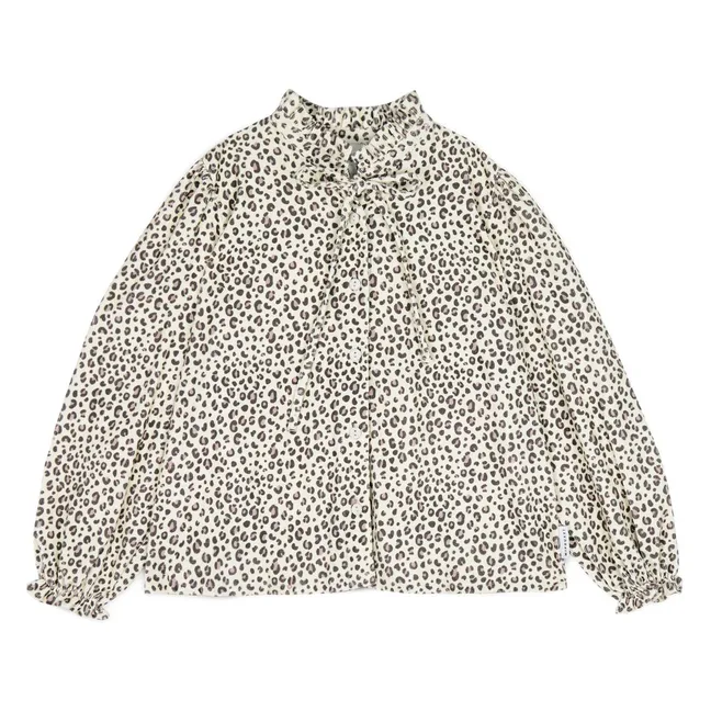 Chloé Leopard Velvet Blouse | Beige