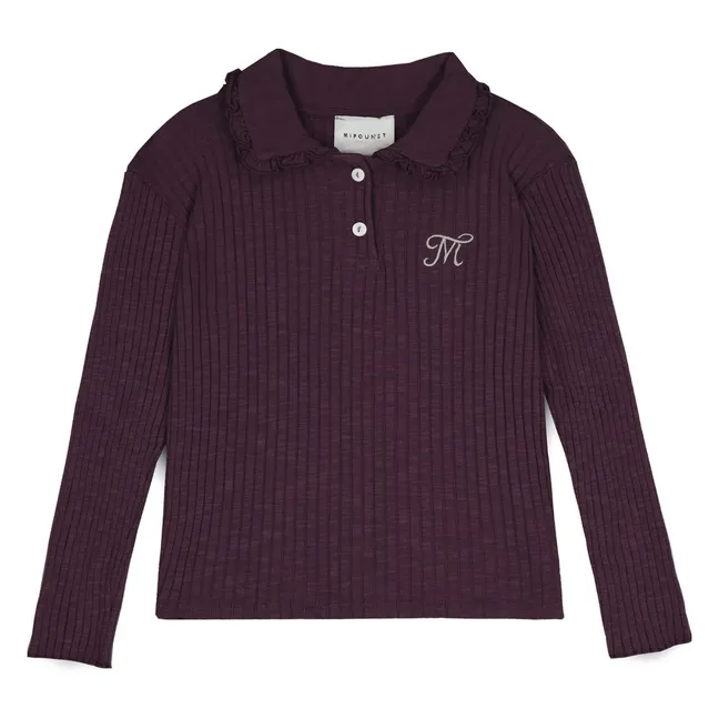 Polo Enrica Coton Bio | Aubergine