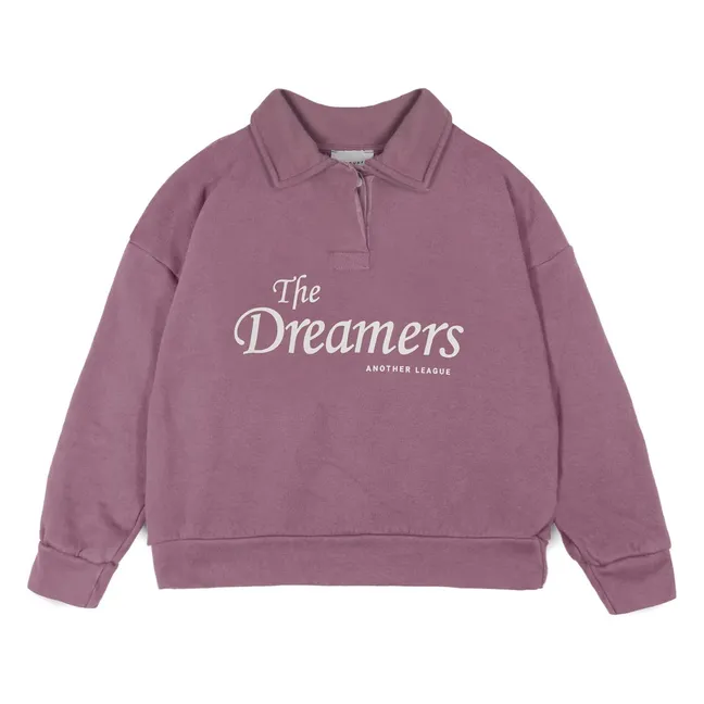 Sweat Col Polo Dreamers Coton Bio | Vieux Rose