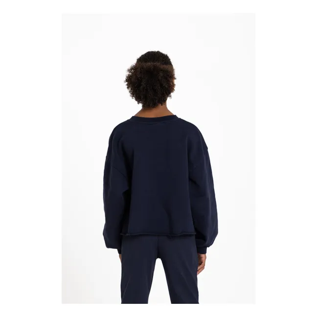 Sudadera Kensington de algodón orgánico | Azul Marino
