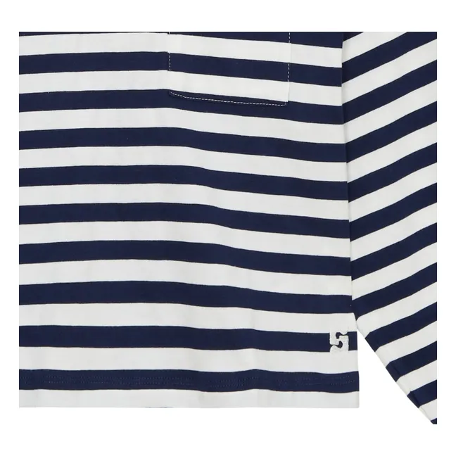 Sweat Bloomy Rayé | Bleu noir