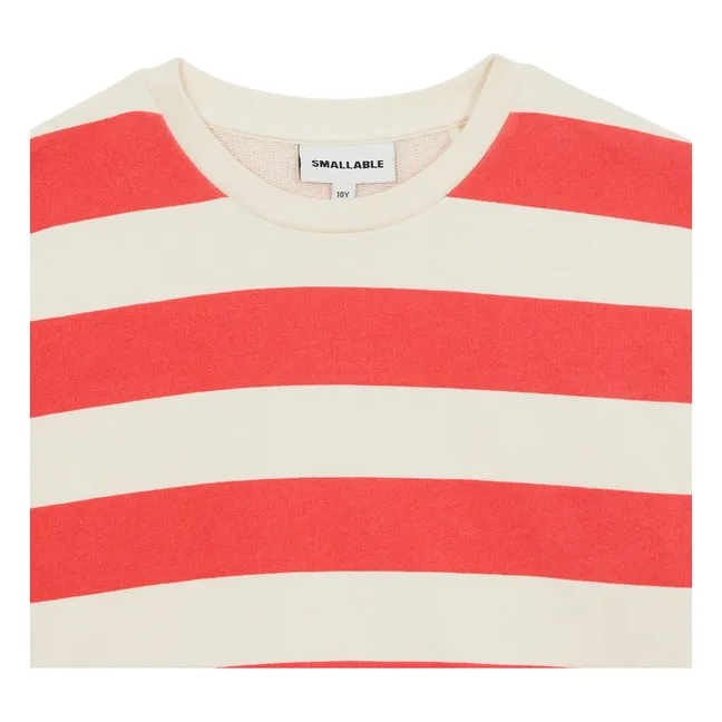 T-shirt Peony Rayé Coton Bio | Rouge