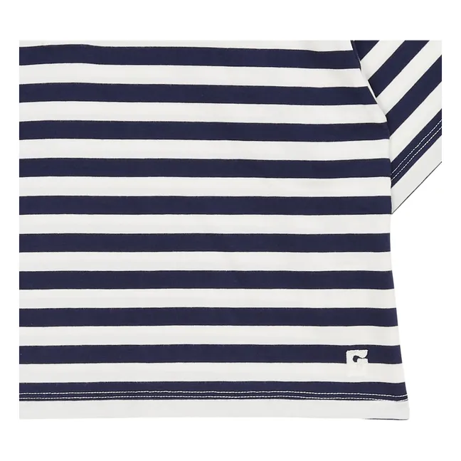Polo Varsity Rayé | Bleu noir