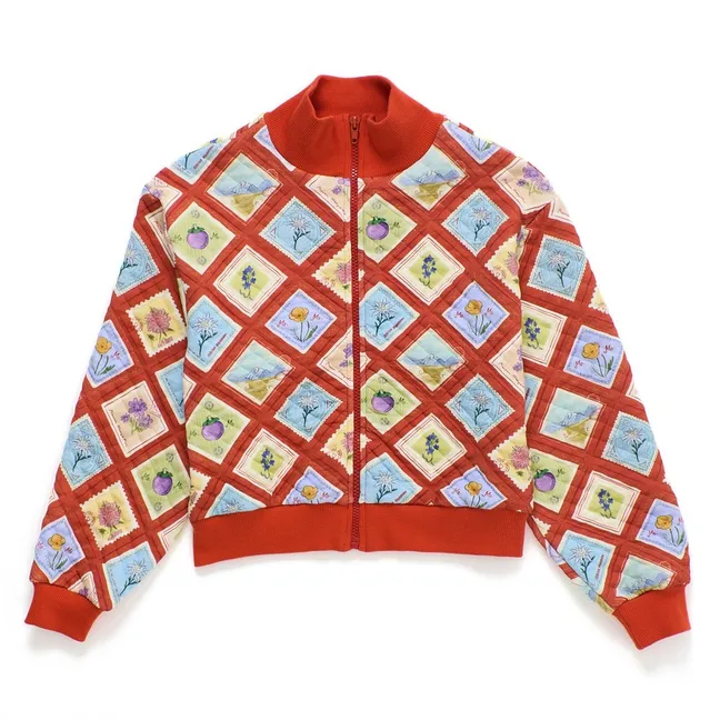 Sweat Zippé Timbres | Rouge