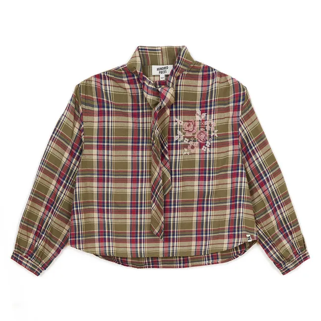 Blouse Josephine Carreaux | Vert forêt