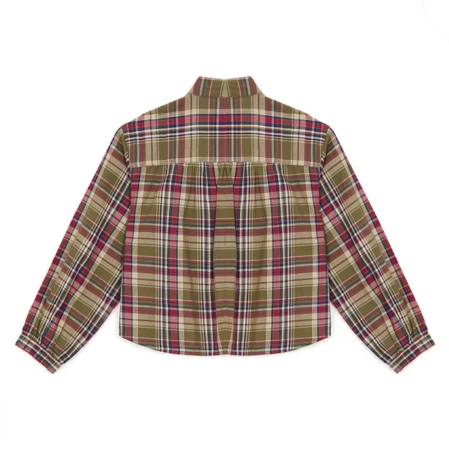 Blouse Josephine Carreaux | Vert forêt