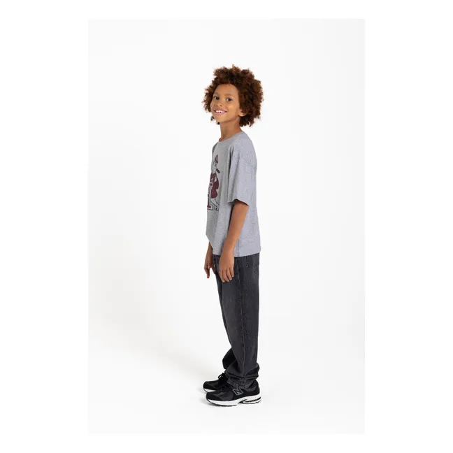 Finn Bulldog Organic Cotton T-Shirt | Heather grey
