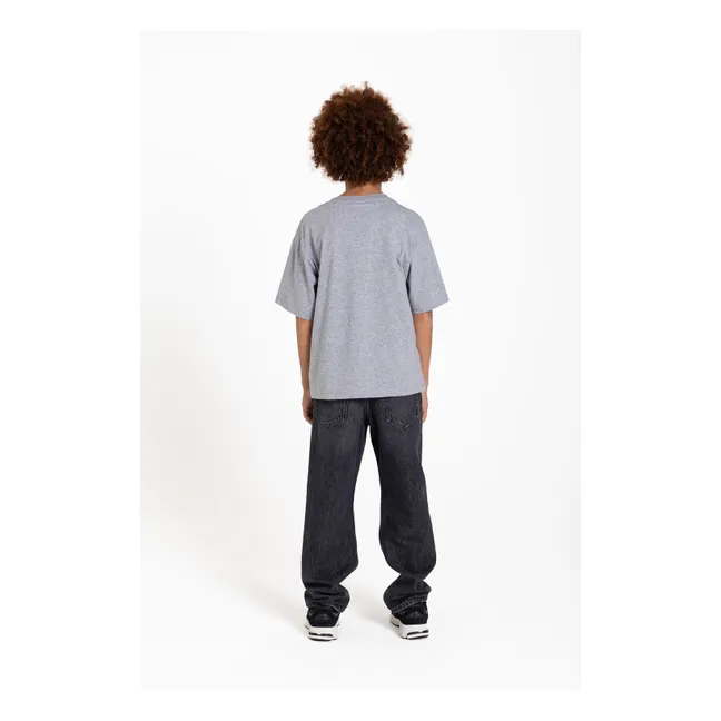 Finn Bulldog Organic Cotton T-Shirt | Heather grey
