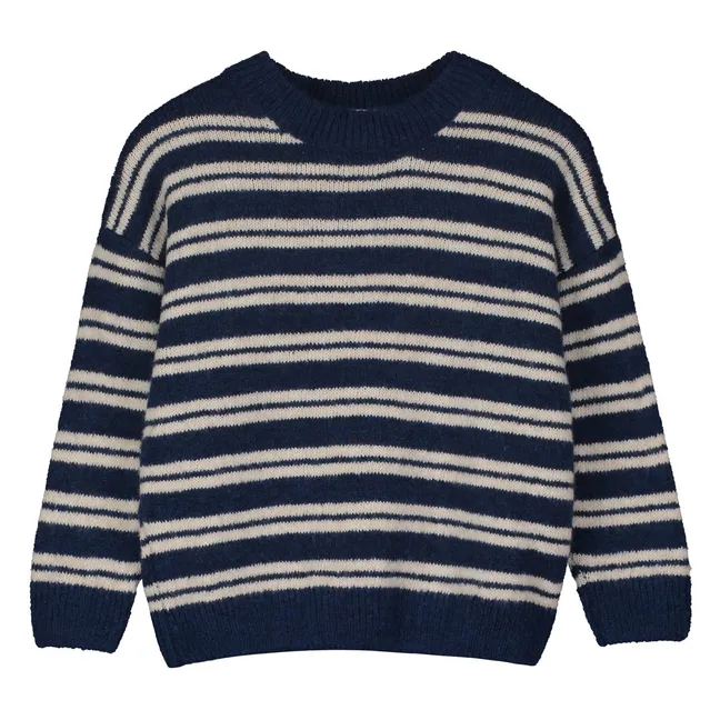 Pull Rayé | Bleu marine