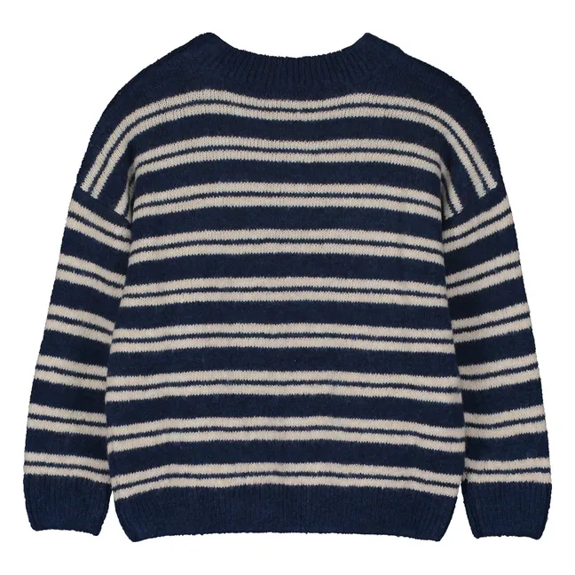Pull Rayé | Bleu marine