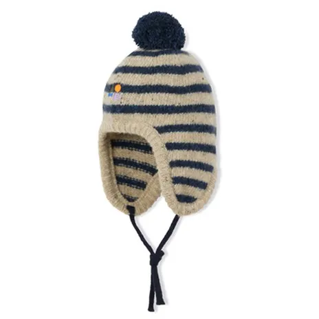 Bonnet Rayé Laine | Bleu marine