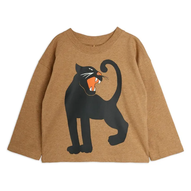Panther organic cotton T-shirt | Brown