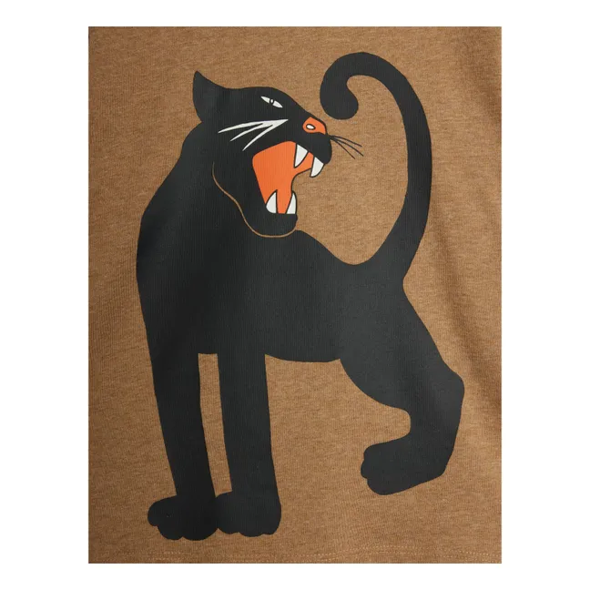 Panther organic cotton T-shirt | Brown