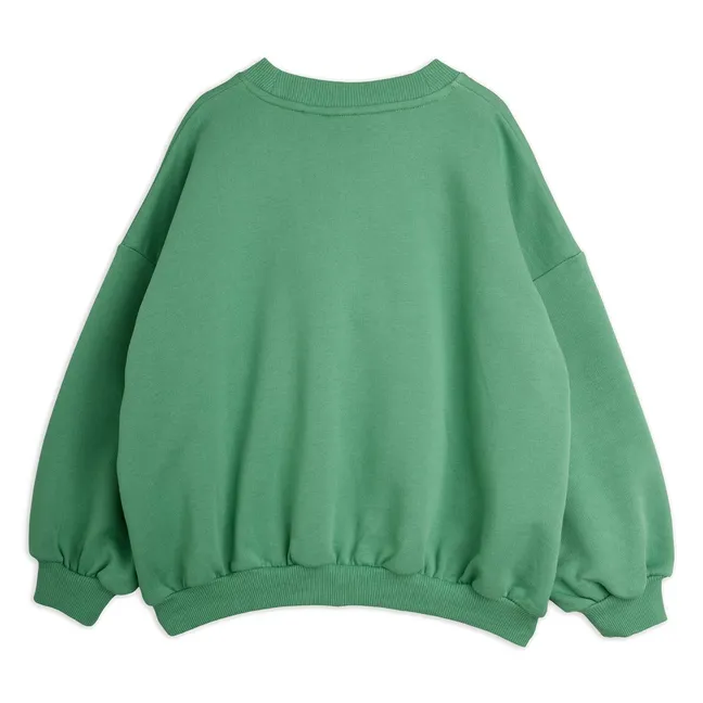 Sweat Brodé Souris Coton Bio | Vert