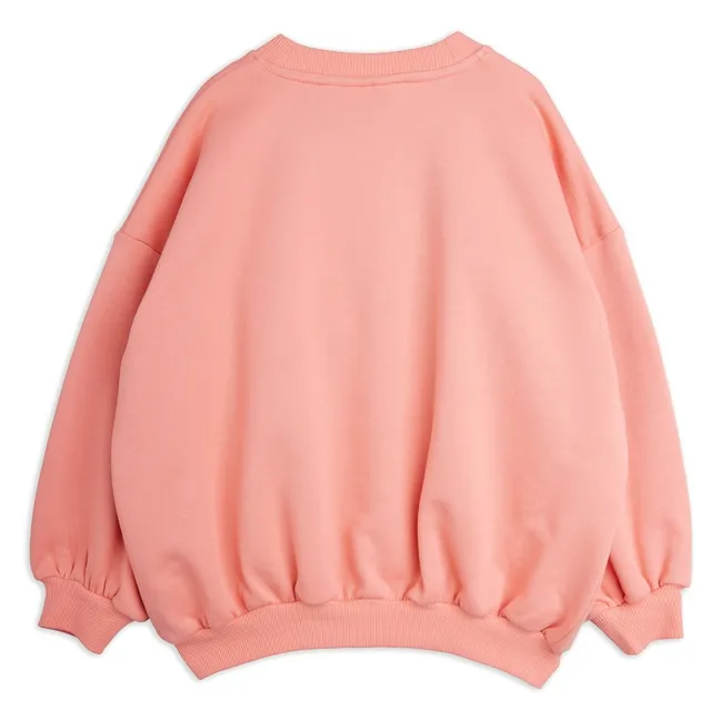 Sweat Brodé Souris Coton Bio | Rose