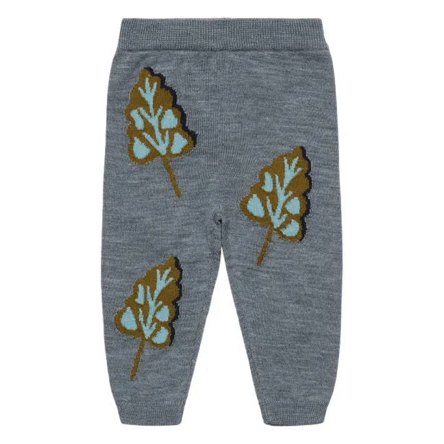 Pantalon Arbres Maille Fine Laine Mérinos | Gris