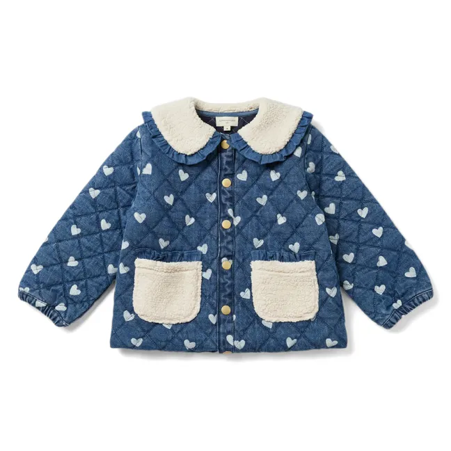 Manteau Carda Cœurs Denim | Bleu