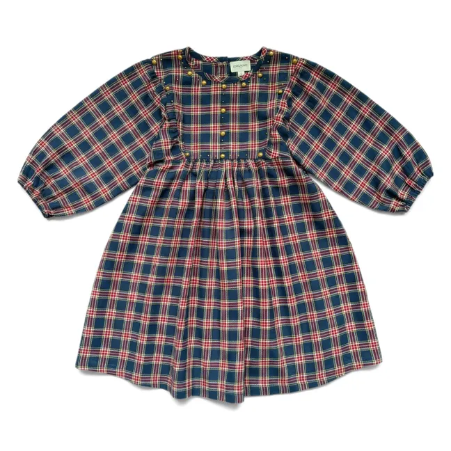 Robe Mahana Carreaux | Bleu foncé