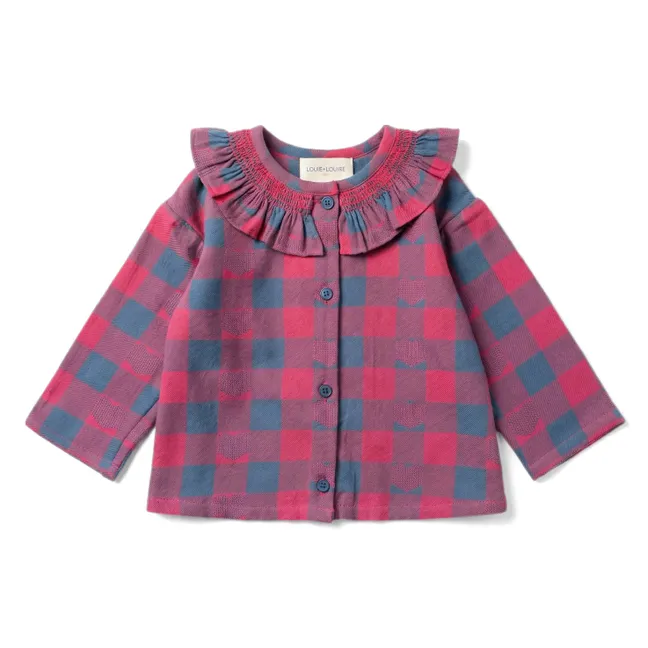 Blouse Nola Carreaux Cœurs | Rose