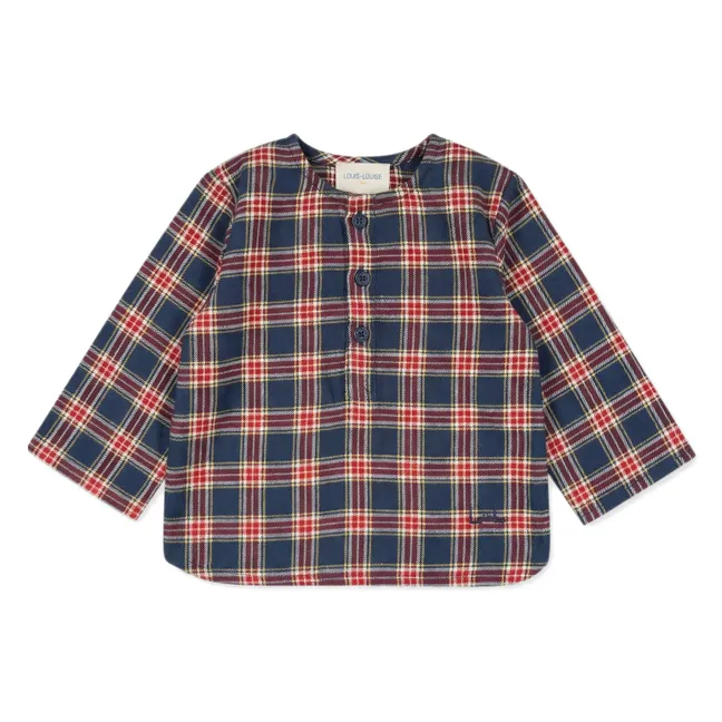 Chemise Oncle Tartan Bébé | Bleu foncé